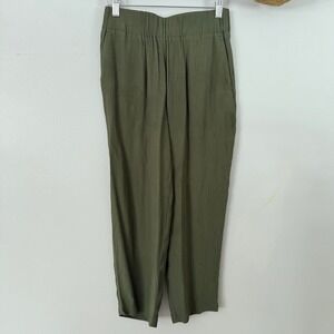 Loft Pants Earthy Granola Gorpcore High Rise Straight Green Lightweight Pull On